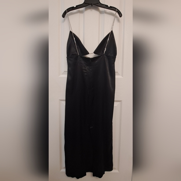Zara  Black Satin Dress - NWOT - Picture 11 of 14
